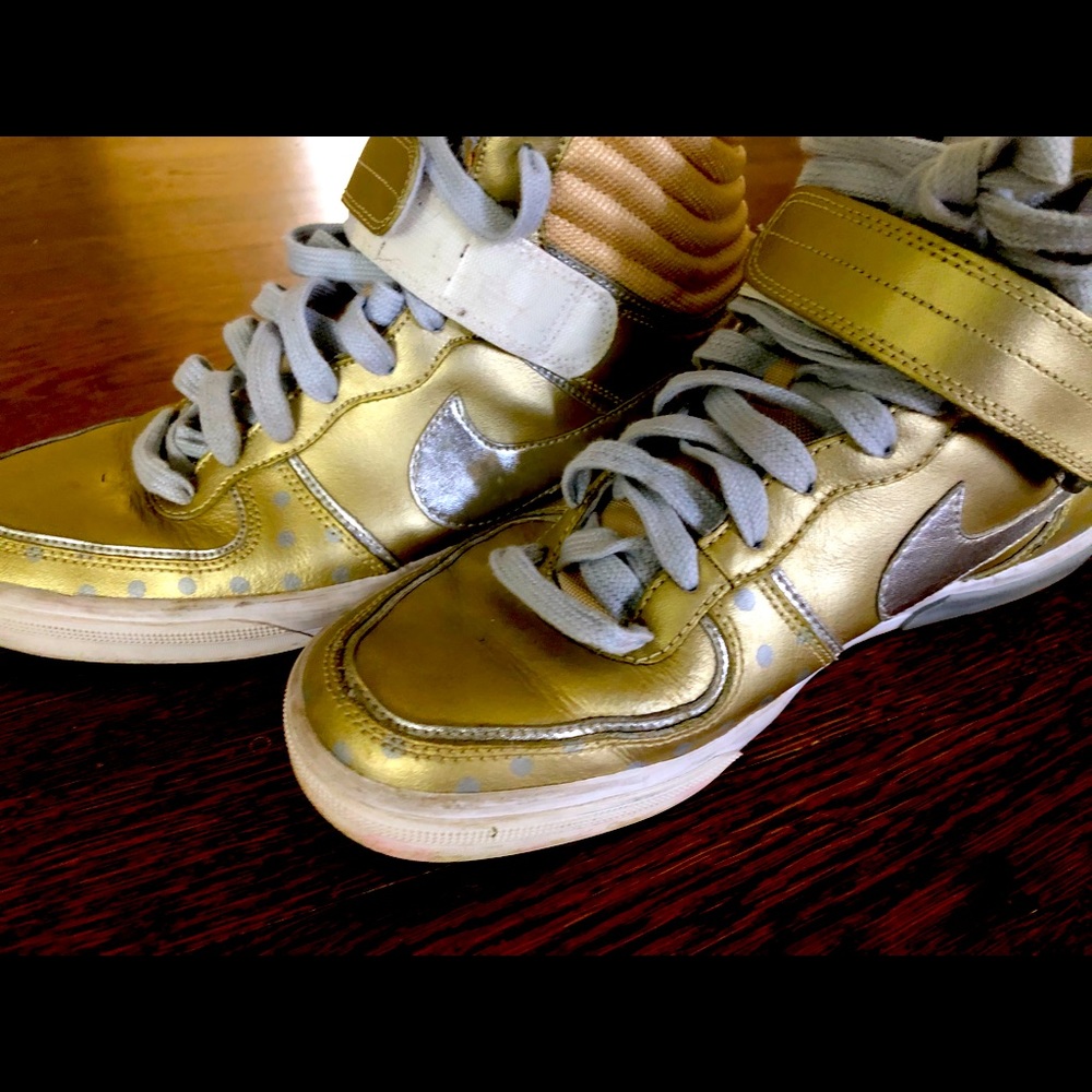 Nike Gold Hi Tops